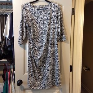 NWOT J. McLaughlin dress XL (navy and white)